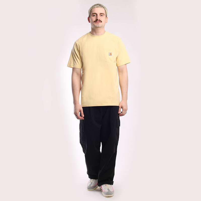 мужская желтая футболка Carhartt WIP S/S Pocket T-Shirt I030434-citron - цена, описание, фото 4